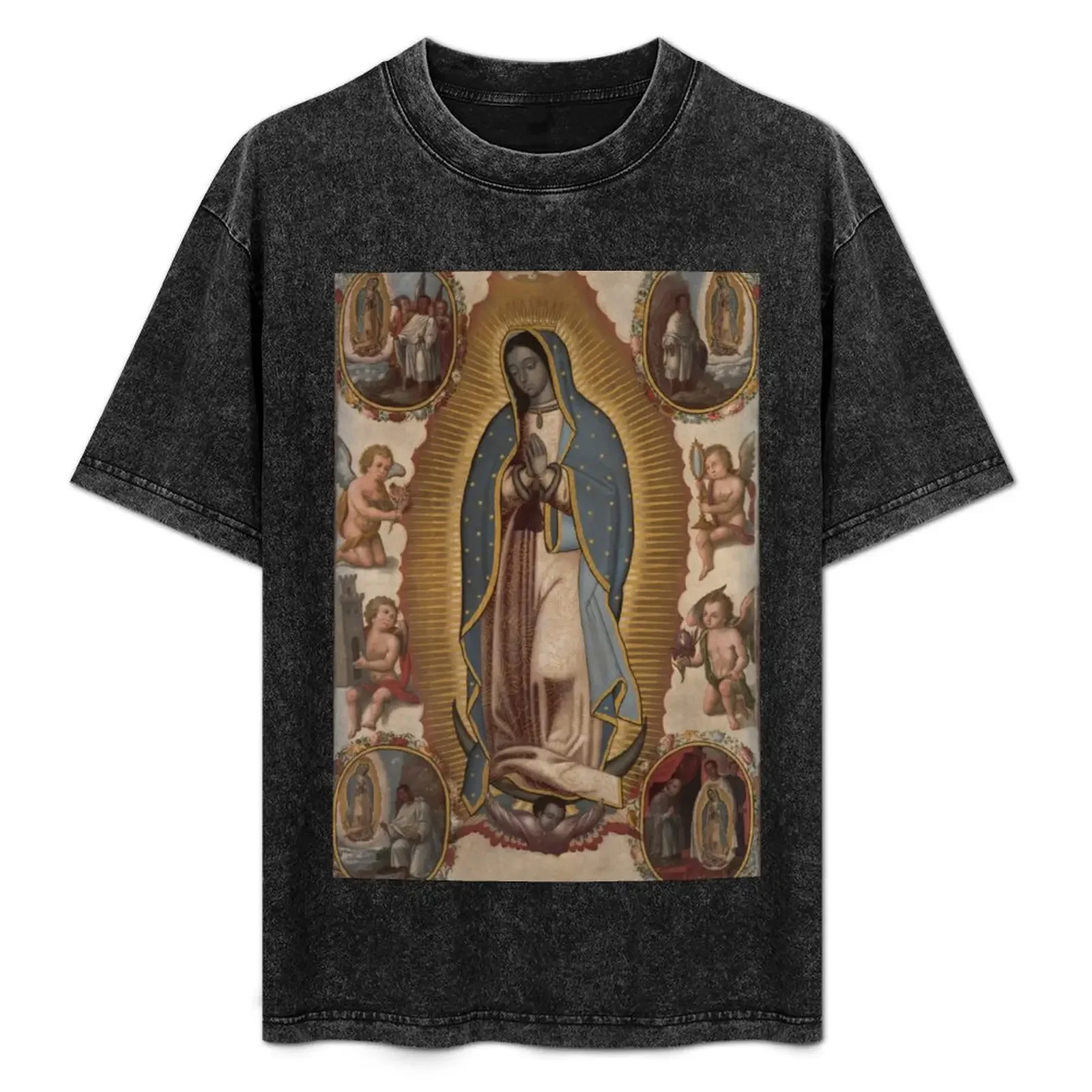 Our Lady of Guadalupe / Spanish: Nuestra Se?ora de Guadalupe T-Shirt cotton graphic tees man t shirt mens fashion