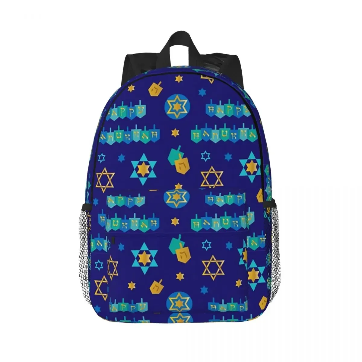 

Счастливая Ханука с узором Менора, традиционный рюкзак со свечами, рюкзак для мальчиков и девочек, сумка для книг, сумки на плечо для мужчин и женщин, школьная сумка