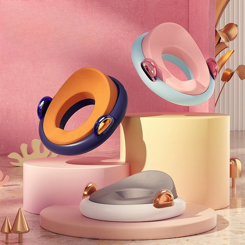 

Full-Cover PU Toilet Seat, Double Anti-Slip Children Toilet, Raised Splash-Proof Design, Hanging Storage Kids Potty Seat