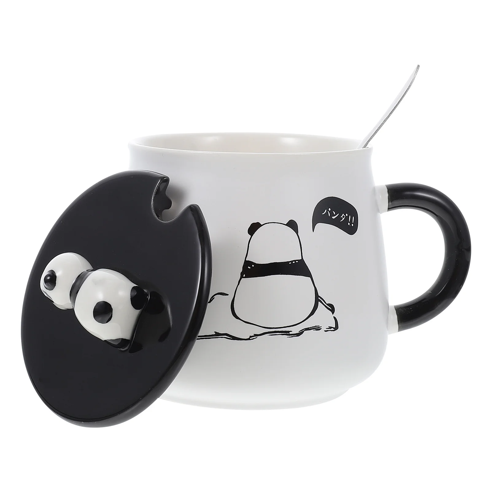 

Cute Panda Ceramic Coffee Cup Simple Design for Home Office Use Microwave Safe Drinkware Mug for Tea Milk Hot Chocolate Gift