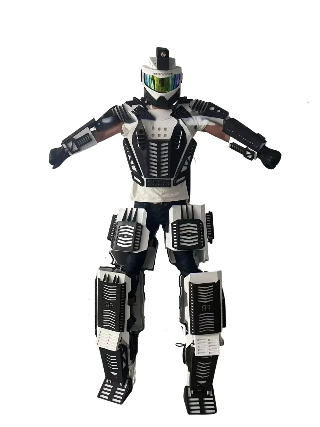 Illuminazione a LED Trampoli Walker Costumi robot Kryoman Spettacolo teatrale Spettacolo Abiti a forma di feste di celebrazione ordinariamente Vestito a LED