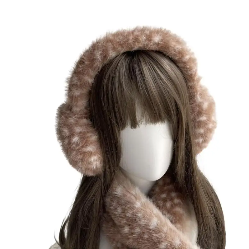 R1Wنا دافئ الرنة موضوع عيد الميلاد الشعر وشاح الأذن