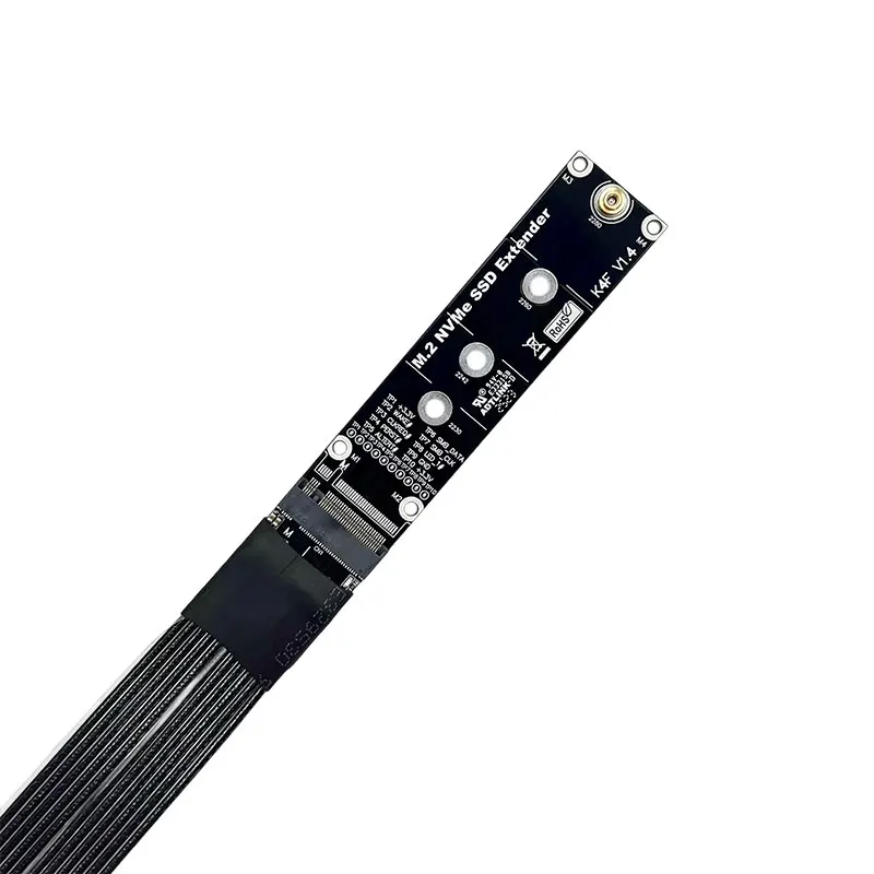 ADT-Link PCIE 5.0 X4 Gen5 M.2 NVMe SSD Solid State Drive Riser Adapter M.2 M Key 128Gbps Extension Cable Supports 22110 2280