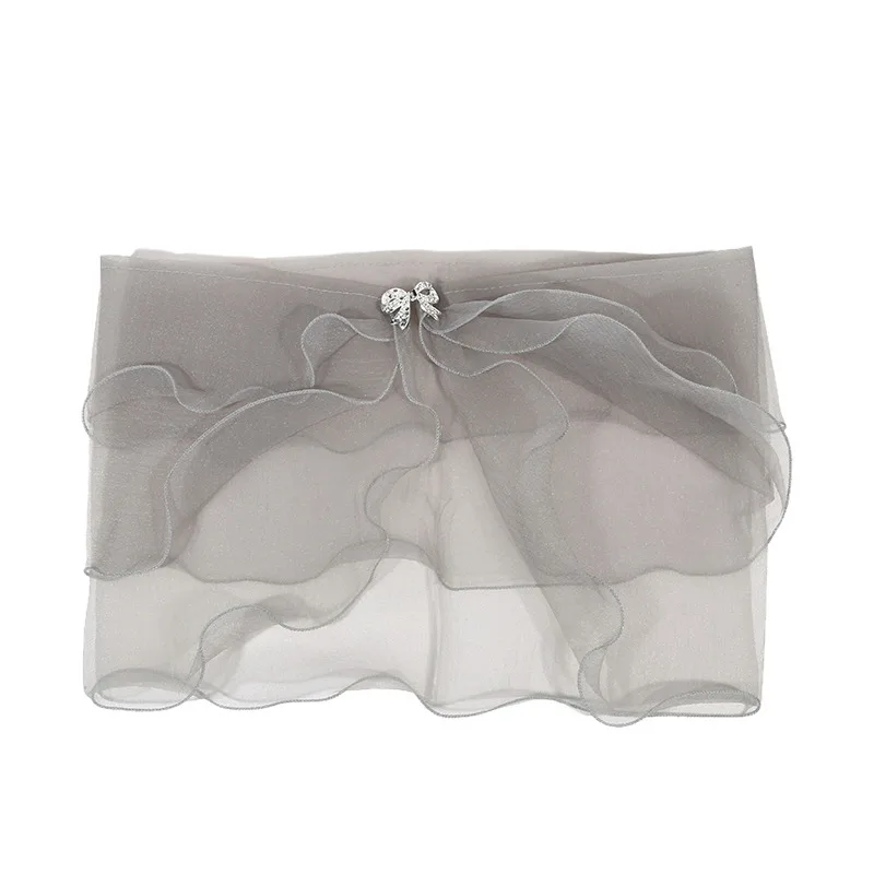 1PC Tule Kanten Sjaal Kant Korte Mouw Bolero Bruids Bruiloft Cape Elegante Avondjurk Sjaal Party Sjaal Banket Jurk Mantel