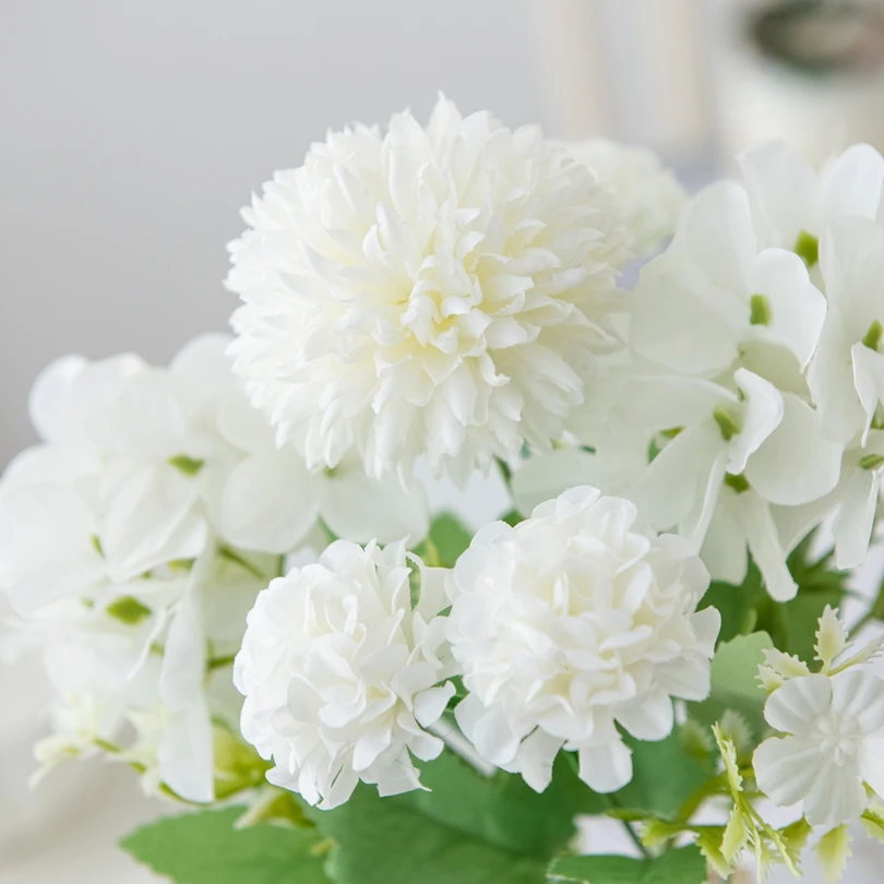 10 Stück 30 cm Künstliche Blumen Seidenhortensien Brautstrauß Partydekoration Heim Garten Hochzeit Esstisch Bunte Arrangements – Detail 6