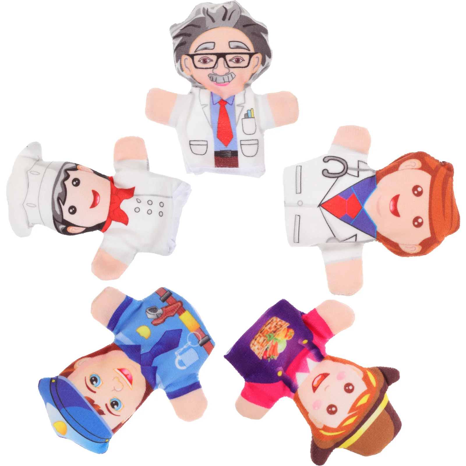 5 stks Puppets Voor Peuters Cartoon Hand Vingerpop Kid Vingerpoppetjes Educatief Peuter Ouder-kind Spel Stof Marionet Set