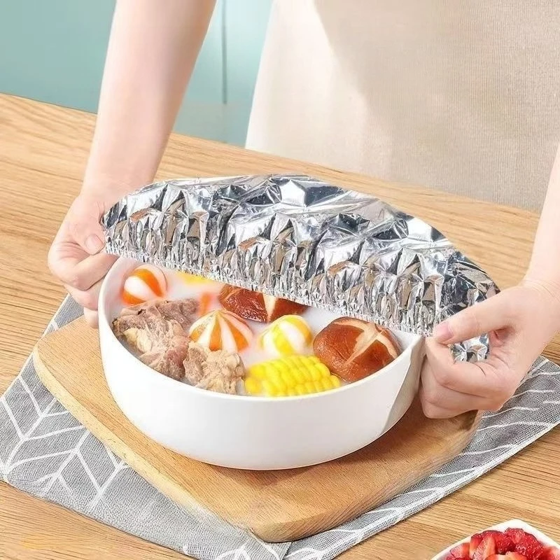 

Household Food Grade Reusable Aluminum Foil Film For Heat Insulation And Heat Preservation Suitable For Oven Takeaway Picnic