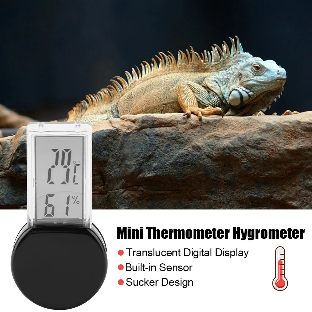 Waterproof Electronic Hygrometer Thermometer Humidity Temperature Monitor For Reptile Aquarium