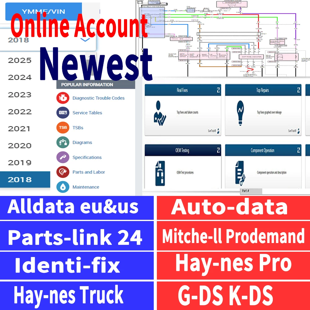 Alldata 2025 Full Version Ofline Software Alldata All Data Auto Data for Mit-chell Ide-ntifix Online Account Working VS Autosoft