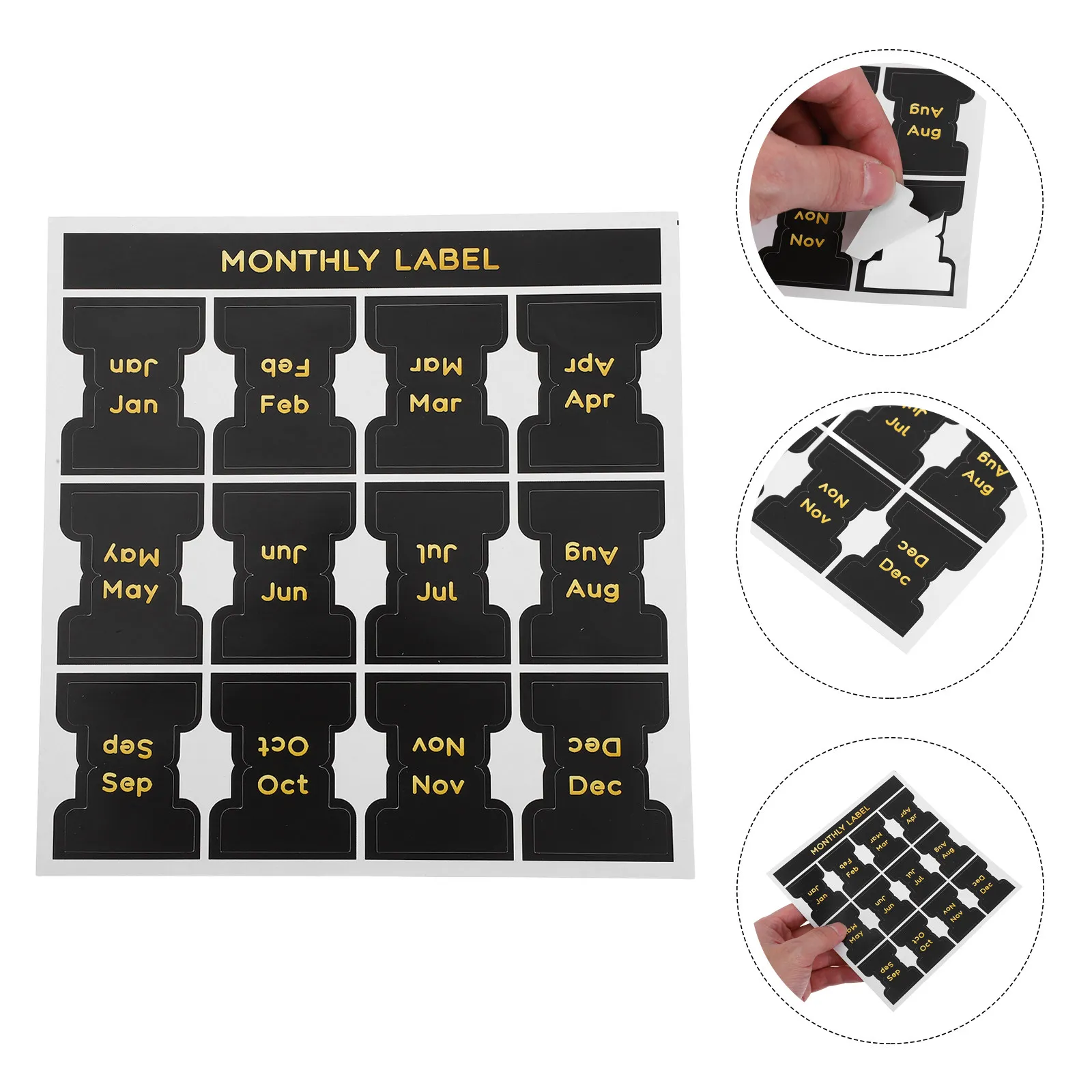

15 Sheets Monthly Index Tabs Stickers Decorative Adhesive Planner Stickers for Study Work Daily Planning Calendar Label Index