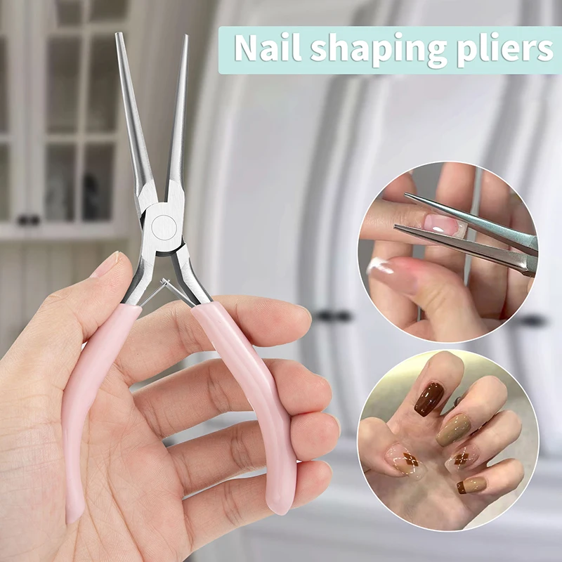 Acrylic Nail C Curve Pincher Pinching Tool Clamp Shaping Tweezers Nails Extension Clips UV Polish Extend Nail Tips Manicure Too