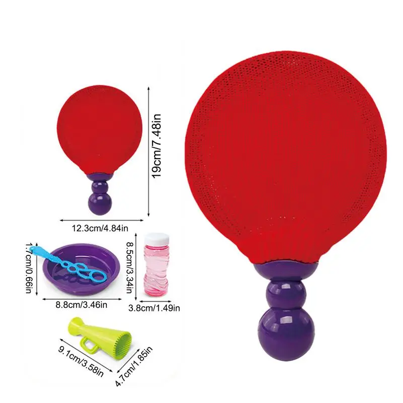 Creazione di bolle di giocattoli per bambini Giocattoli di bolle all'aperto Giocattoli da ping pong Divertenti creatore di bolle con vassoio elastico genitore-figlio interattivo