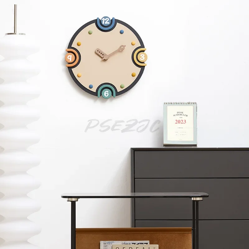 Modern Minimalist Wall Clock Living Room Home Use Cream Style Clock TV Cabinet Foyer Creative Decoration