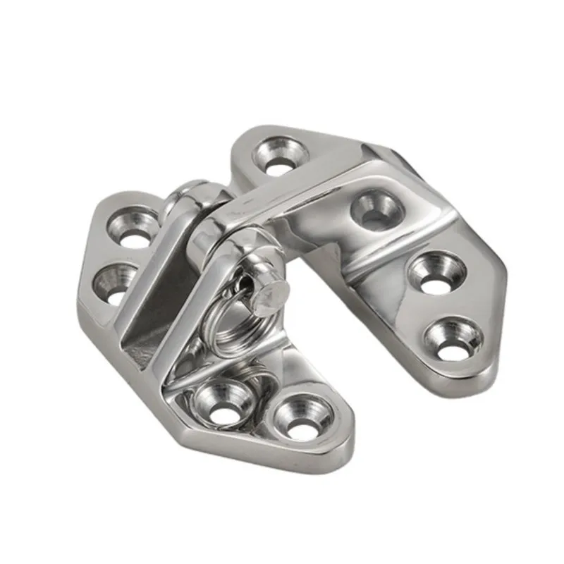 Stainless Steel Yacht Hatch Door Hardware Hinge Industrial Precision Cast Folding Loose-Leaf Thickened Bearing Butterfly Hinge