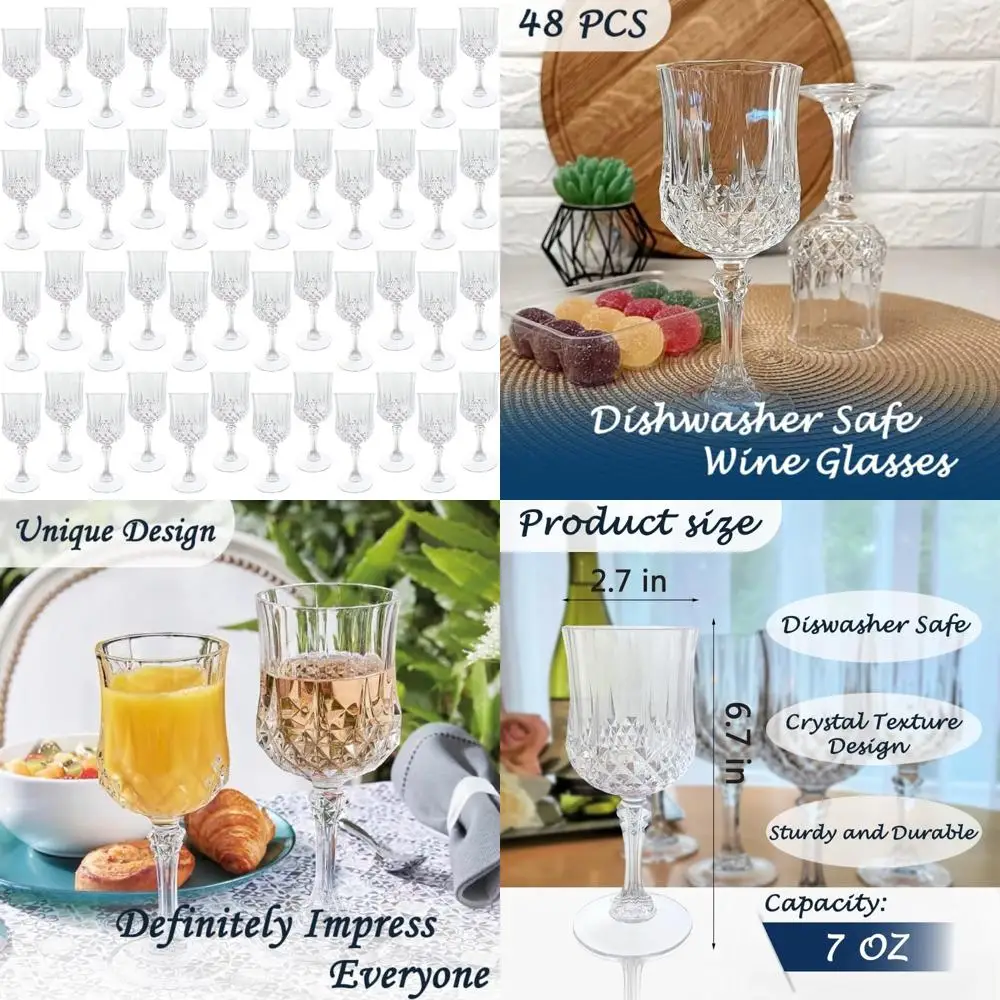 

Пластиковые бокалы и бокалы для вина в винтажном стиле для элегантных свадебных приемов и вечеринок для больших мероприятий