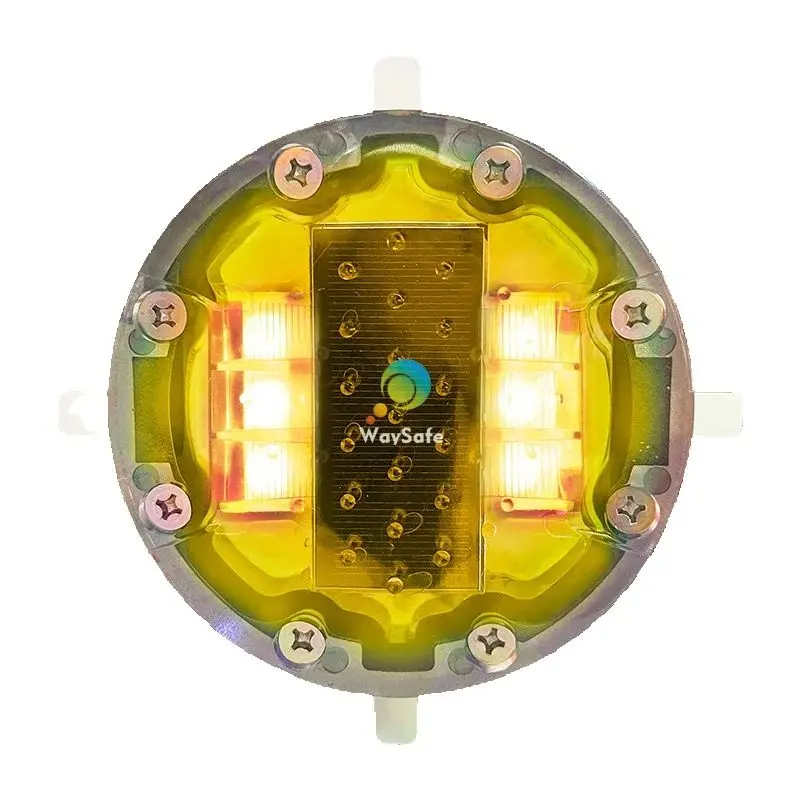 Solar Powered Flashing Road Stud 143mm with GPS Aluminum Shell New Design for Enhanced Road Safety And Visibility