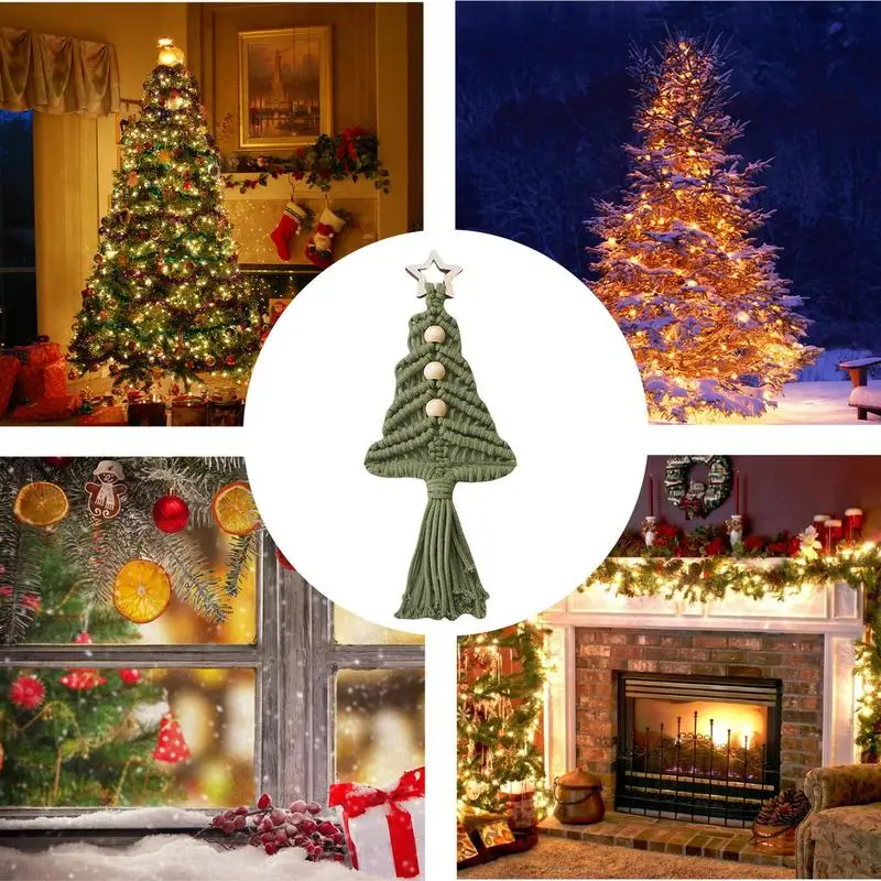 Tree Ornaments Boho Tapestry Ornaments Woven Christmas Tree Tapestry Decor For Bedroom Living Room Apartment Dorm Gallery Home