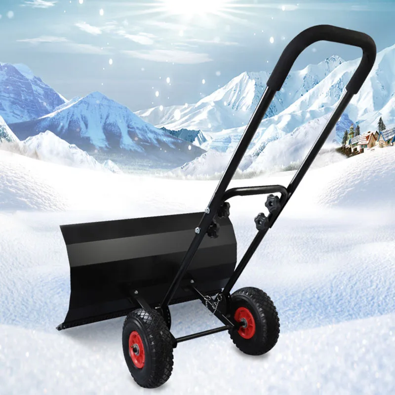 

Wheeled Hand Push Snow Removal Shovel Large Snow Removal Tool Snow Removal Artifact Snow Removal Machine