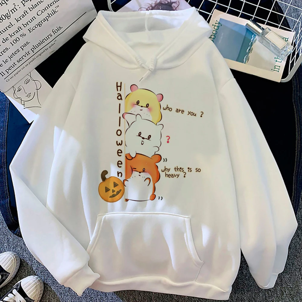 

Hamster hoodies women sweat y2k 90s streetwear japanese clothes female vintage clothing