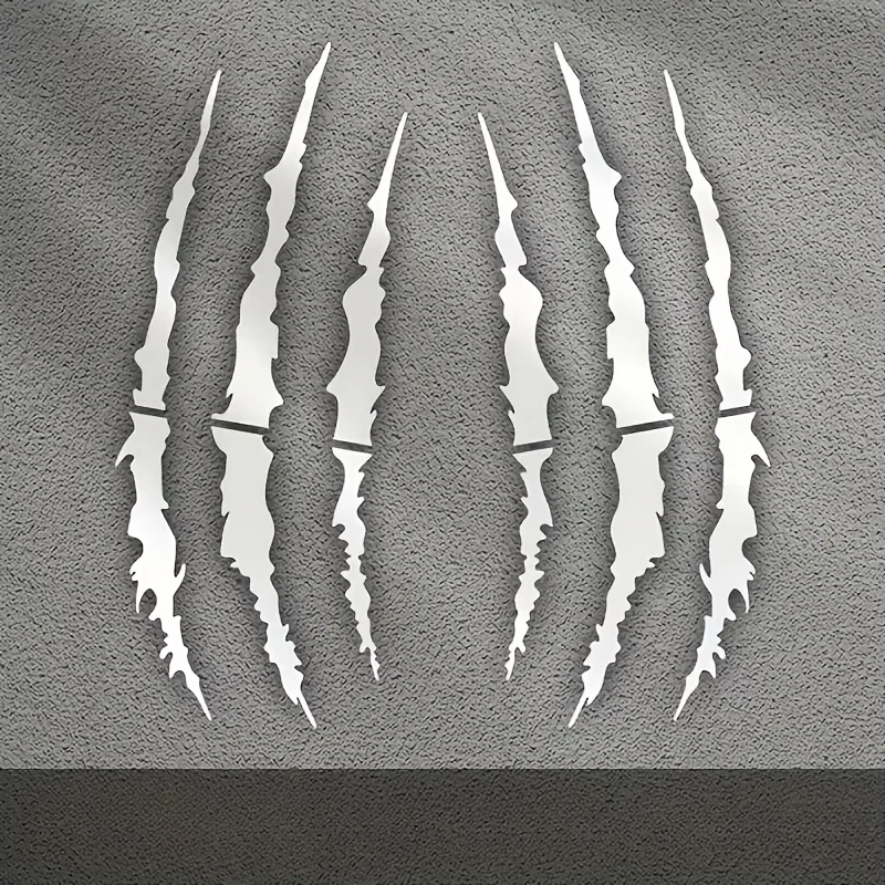 

2 шт. наклеек для мотоцикла: Монстр, коготь, царапина, голова, DIY наклейки для шлема