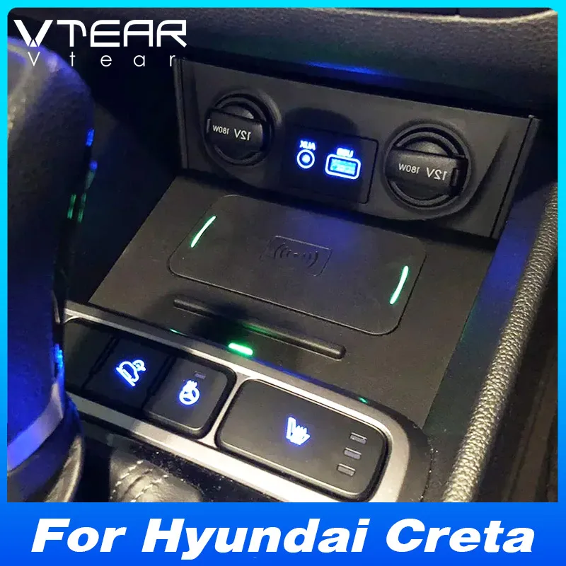 

For Hyundai Creta Cantu (2017-2020) Wireless Car Charger - Fast Charging Mobile Phone Panel Adapter | Car Modification Accessory