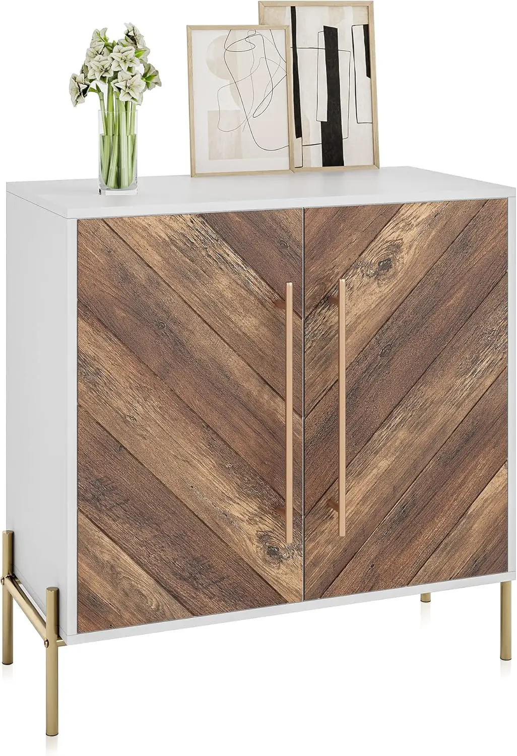 

Belleze 32 Inch Sideboard Buffet Cabinet, Large Storage Accent Cabinet, Console Table Coffee Bar Table For Living Room, Kitchen