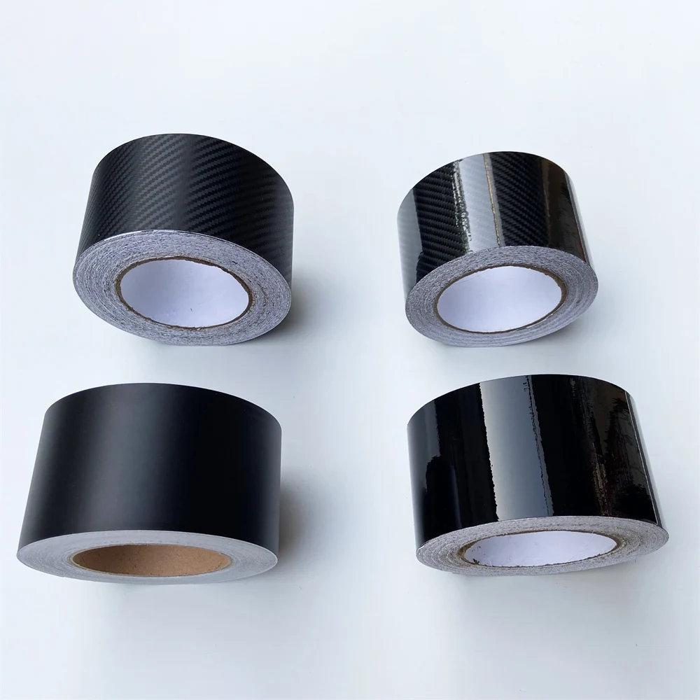 

Carbon Fiber Vinyl Car Sticker Window Trim Film Glossy Black Vinyl Wrap Roll Matte Black Car Wrap Foil Console Computer