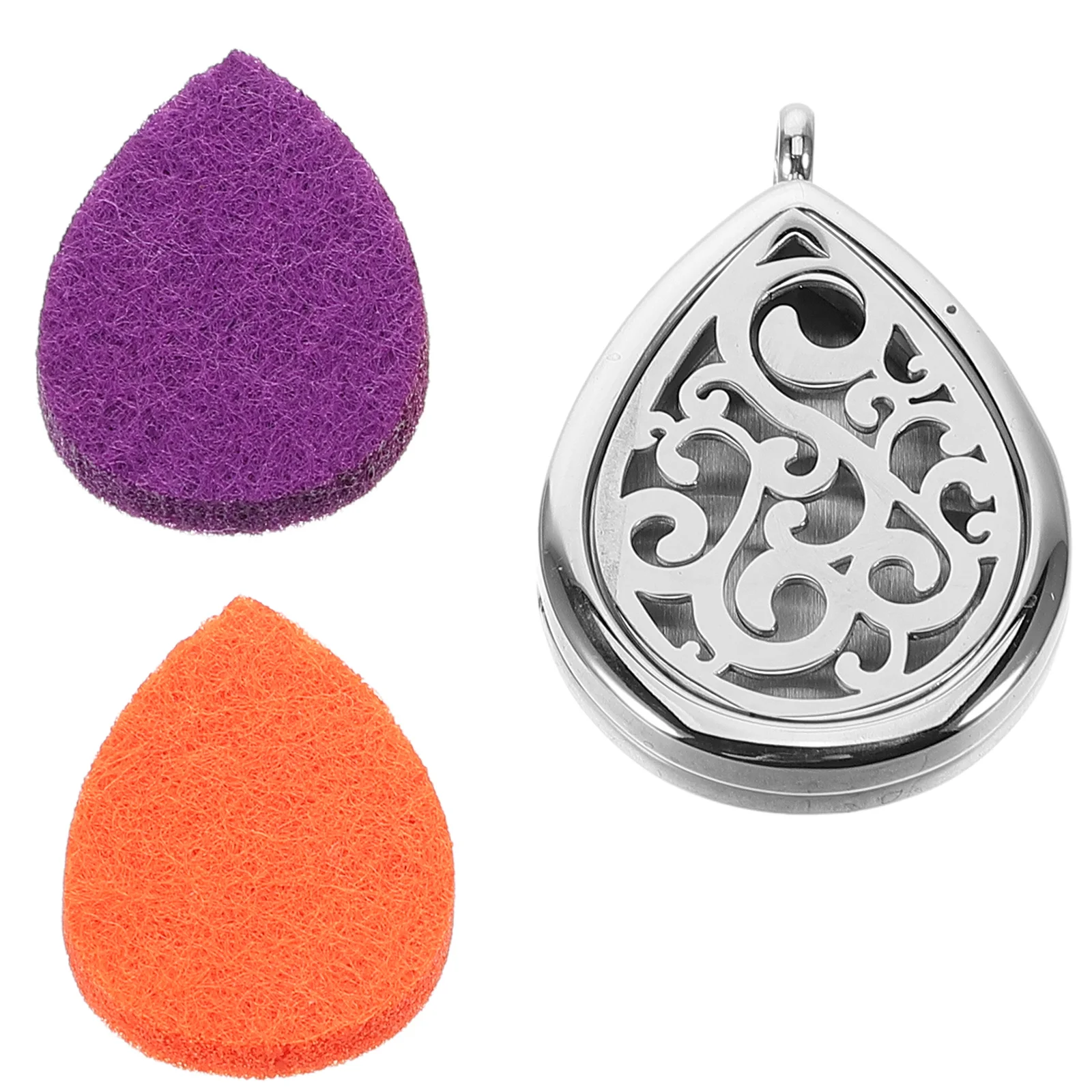 

Essential Oil Necklace Aromatherapy Pendant Water Drop Scent Jewelry Stainless Steel Teardrop Shape Diffuser Women Kids