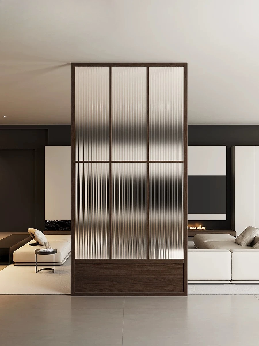 French entrance entrance screen partition living room solid wood home bathroom office modern simple shielding glass