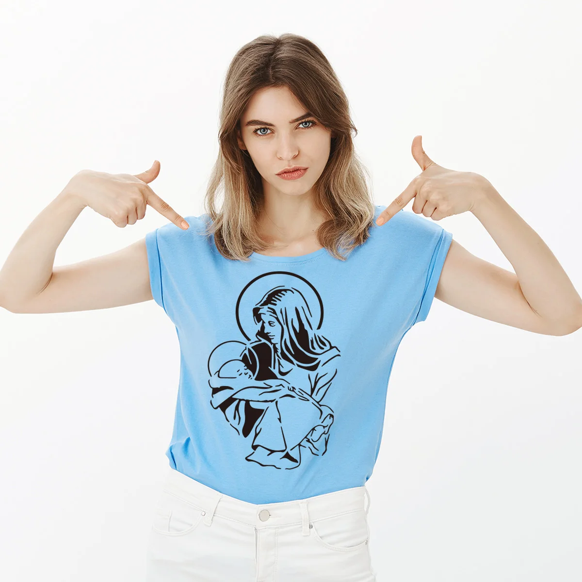 A4-formaat Mary met baby religieuze christelijke stencil Mary met Jezus liefde kind jongen tiener plastic sjabloon voor schilderij tekenen op