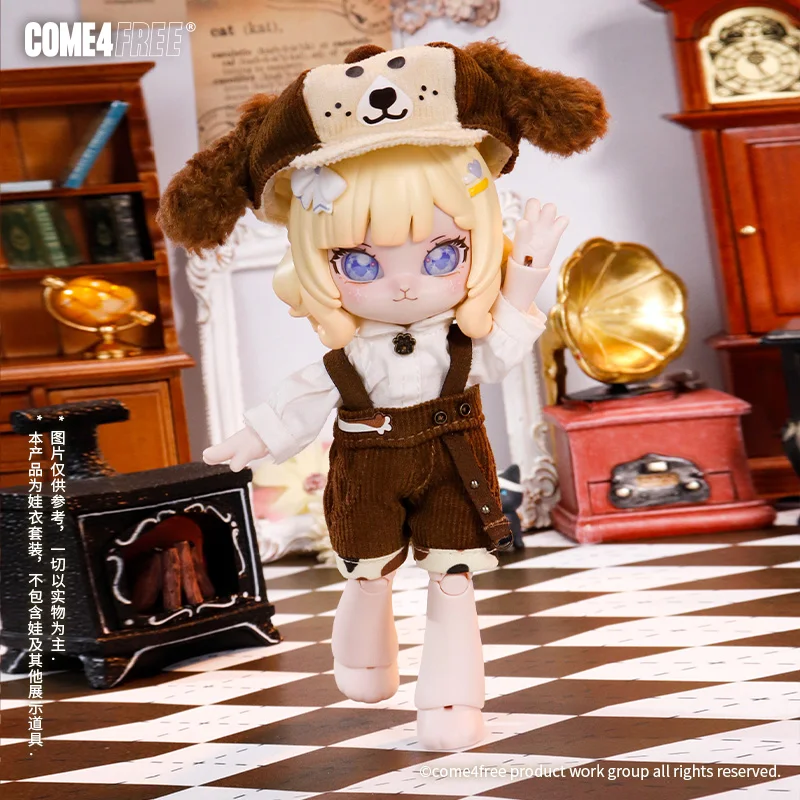 COME4FREE Detective Wangwa Dress OB11 Doll BJD Doll Dress Dress (hair Clothes Do Not Hair Baby)