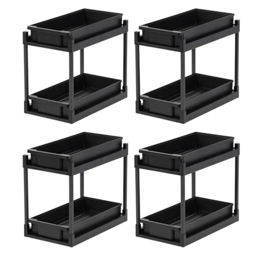 

Under Sink Organizer,,Bathroom Organizers and Storage, Pull Out Under Cabinet Kitchen Shelf Pantry Under Counter, Cleaning Supp