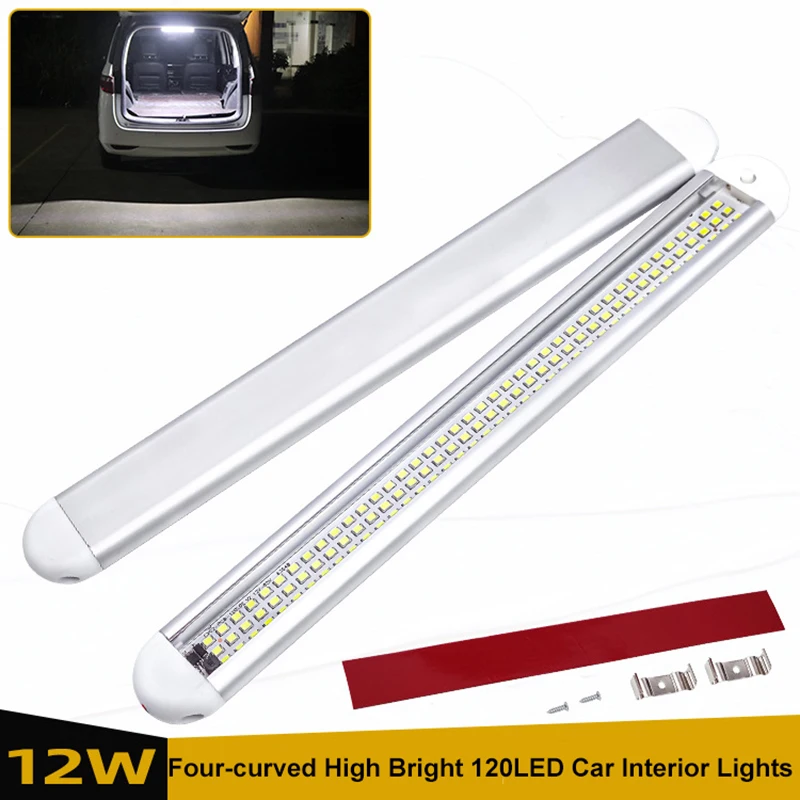 1PC/2PCS 12V 24V  Vehicle Compartment Light Cab LED Reading Light Aluminum Shell Interior Light For Van Lorry Truck RV Camper