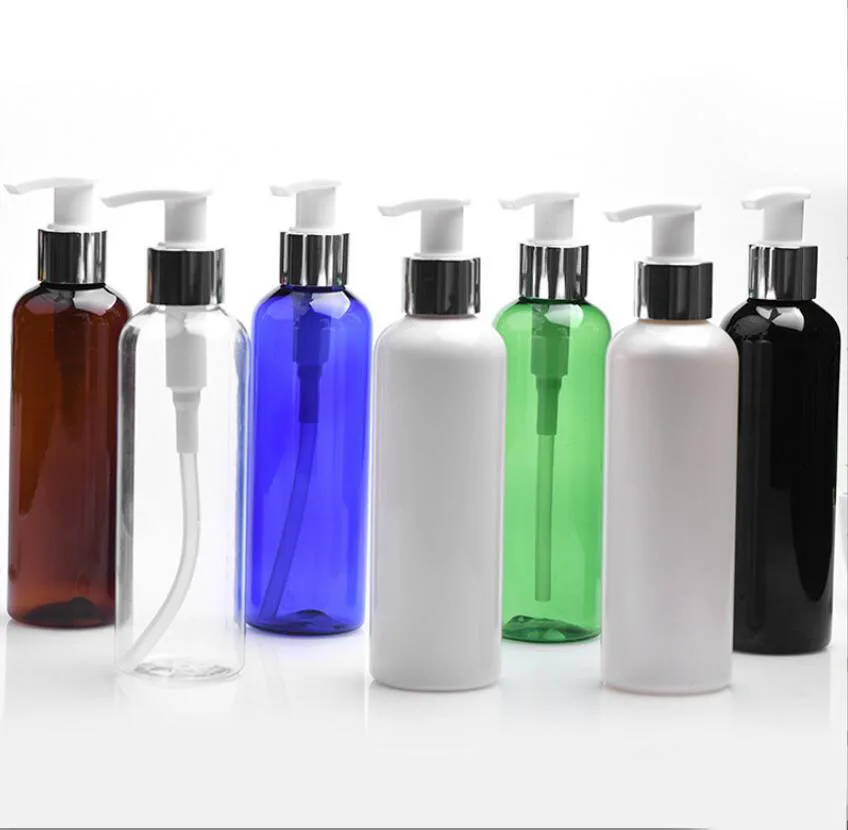 150ml200ML round plastic PET BOTTLE left right pump toilet water lotion emulsion serum essential toner skin cosmetic packing