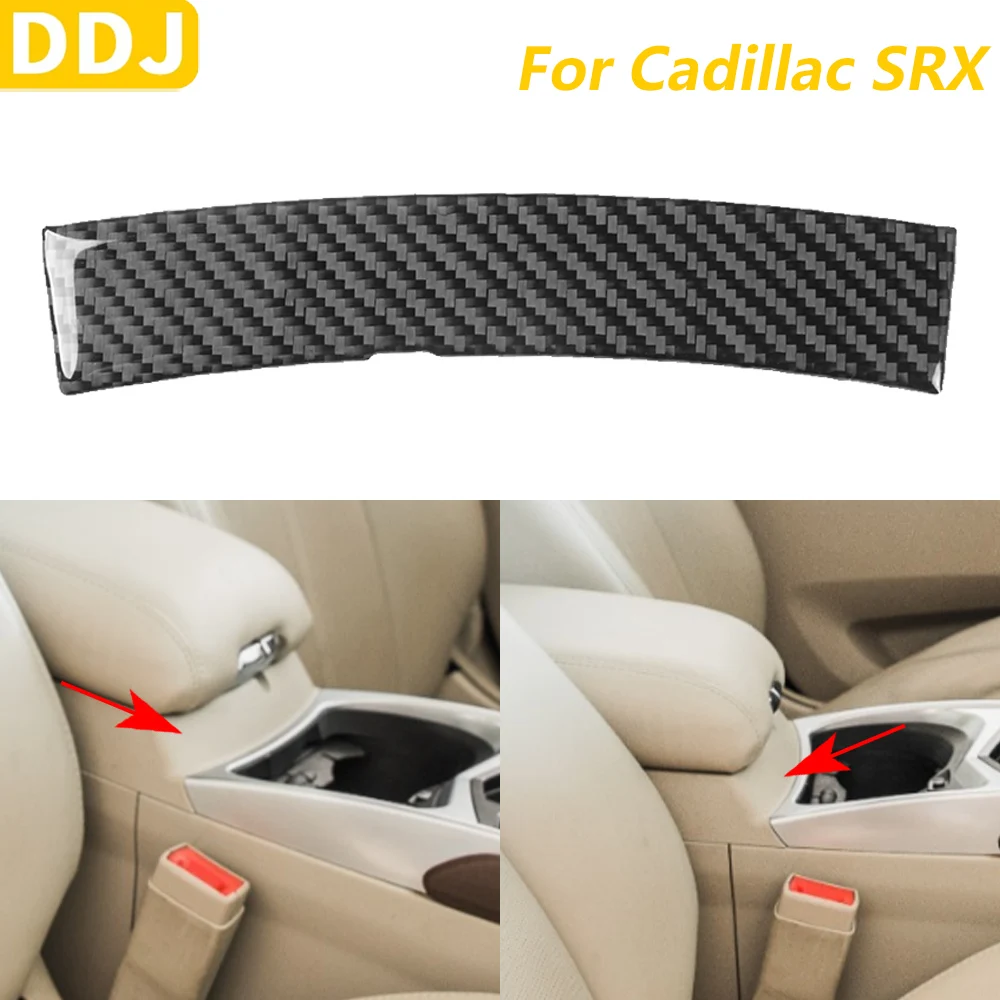 

For Cadillac SRX 2010-2016 Carbon Fiber Center Armrest Box Lower Panel Trim Cover Car Accessories Interior Decoration Sticker