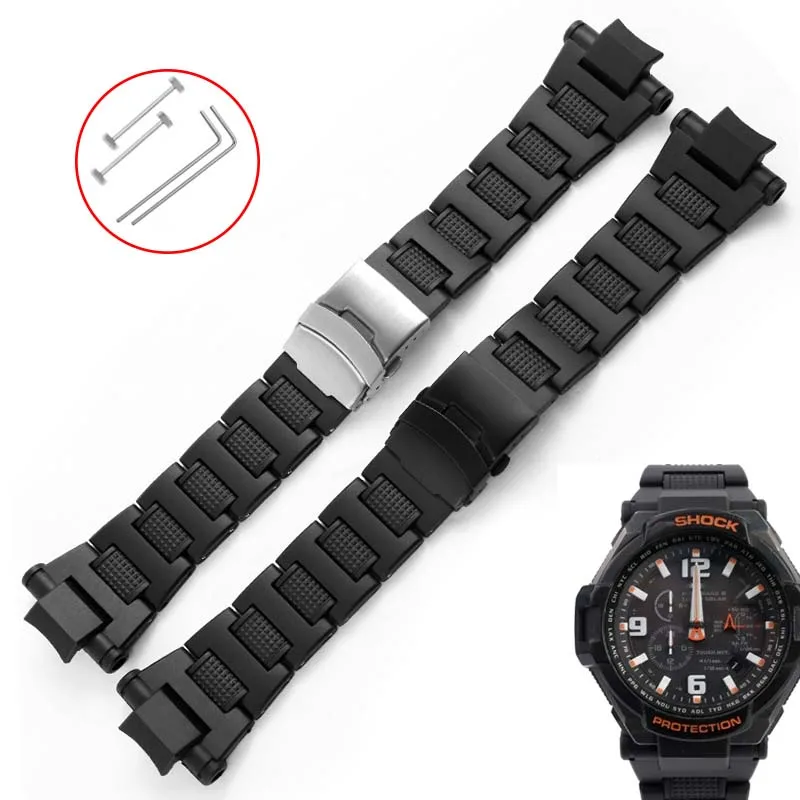 

Plastic steel For Casio G-shock GA1000/GW4000 G1400/GW-A1100/GW4000/GA1100 watchband black plastic steel straps accessories