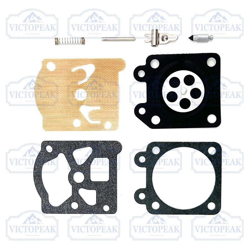 MP16 Vergaser-Reparatursatz für Kettensäge 45 52 58 Freischneider Rasentrimmer Ersatzteile Reparatursatz Membranen – Detail 4