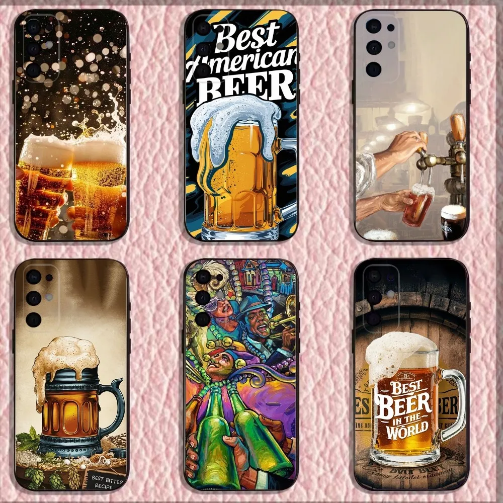 

Beer Alcohol Phone Case For Samsung S25,S24,S21,S22,S23,S30,Ultra,S20,Plus,Fe,Lite,Note,10,9,5G Black Cover