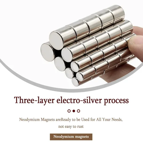 Imagen 2 del producto Imán de Neodimio Redondo Superfuerte, Imanes Potentes N35, Imán Permanente Pequeño de NdFeB para Refrigerador, 30x10 10x10 20x10mm