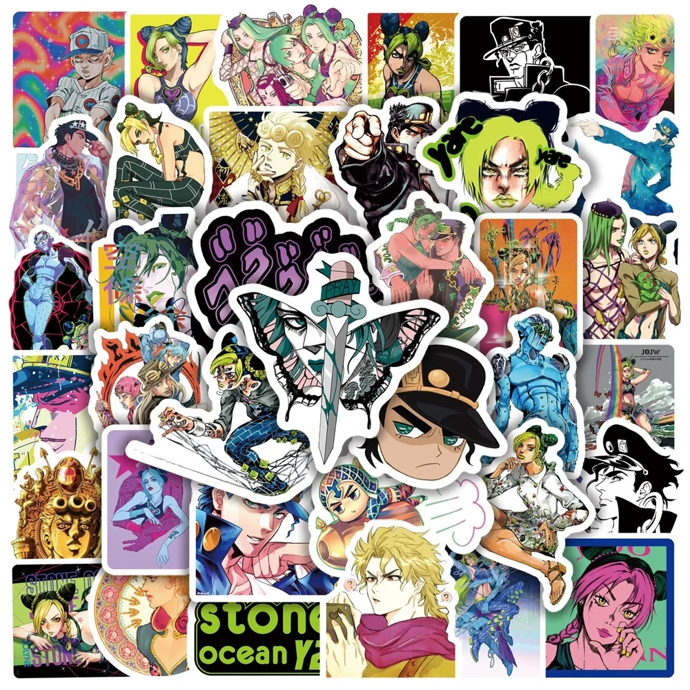 10/30/50pcs Jojo\'s Bizarre Adventure Anime Stickers Cool Girls Jolyne Cujoh Sticker Aesthetics Laptop Bike Joseph Joestar Decals