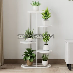 Iron Flower Stand Indoor And Outdoor Flower Plant Shelf Household Living Room 3/4/5 Layers Storage Flower Rack