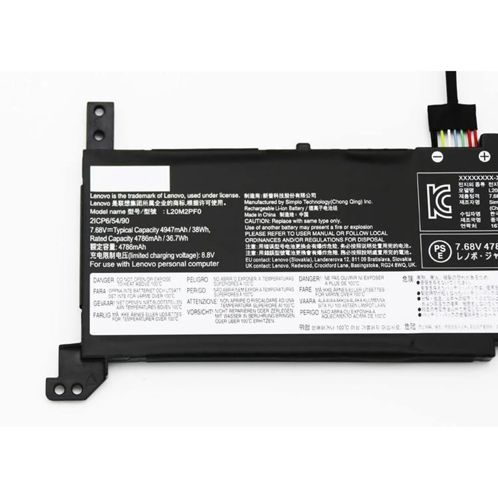 Imagem -03 - Bateria Original Genuína do Portátil para Lenovo Bateria Nova para Lenovo V14 V15 V17 G2-alc G2-itl L20l2pf0 L20b2pf0 L20l3pf0 L20m3pf0 L20m3pf0