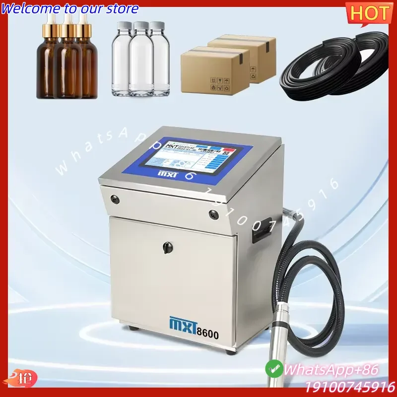 2026Hot High Speed CIJ Small Character Inkjet Printer Low Ink Consumption 60u Nozzle Anti-fading Waterproof Coding Machine