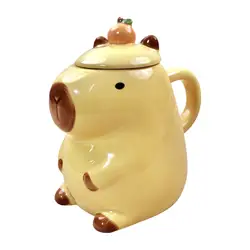 Cartoon Capybara Teacup for Boys Girls Coffee Cup Tea Mug Creative Gift Milk Mug for Desk Office Women, Men Thanksgiving Favors