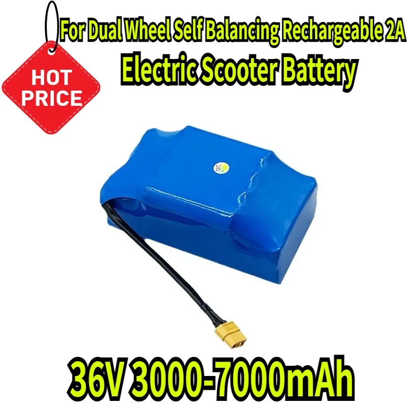

3000-7000mAh Electric Scooter Battery 36V Lithium Pack For Dual Wheel Self Balancing Rechargeable 2A