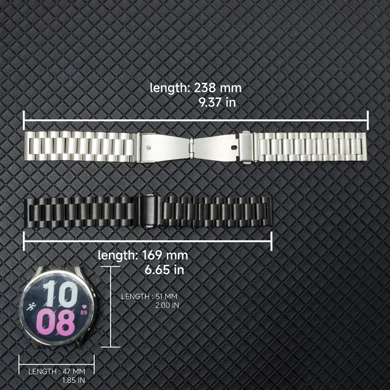 Band+Case for Samsung Galaxy Watch 7/6/5/4 40mm 44mm Stainless Steel Bracelet Watch 6Classic 43mm 47mm Metal Strap TPU Cover image 6