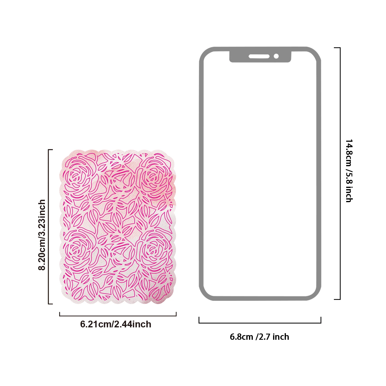 Etori Life 16Pcs Transparent Hollow-Out Square Die-Cut Stickers with Various Wavy Edge Square Patterns, Suitable for Journaling, Collage Materials, Gift Paper Bags, Laptop Backs, Phone Backs, Diaries, Guitars, Helmets and Bicycles, Postcards and Envelopes, Scrapbooking Supplies, Office Decoration Supplies, Gift Box Packaging, Party Stickers, School Supplies, Cycling Decals, Gifts for Friends, Back-To-School Season