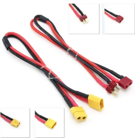 

Female Deans XT60/T plug to Male XT60/T Connector Adapter 14AWG 30MM Extension Cable Leads Adapte For RC Lipo Battery