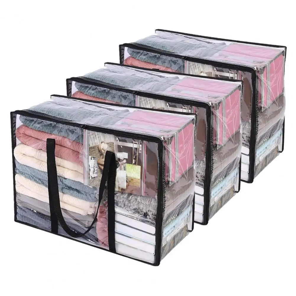 Heavy-duty Storage Bag Quilt Storage Bag Capacity Dustproof Clothes Storage Bag Waterproof Transparent Neat for Blankets