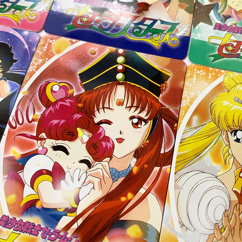 DIY 6 Stück Sailor Moon Sailor Stars Flash Card Tsukino Usagi Sammelkarte Anime Collection Action Toy Figures Geschenke